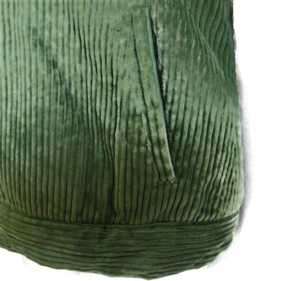 Big Chill Jacket Corduroy Sherpa 90s Button Snaps Green S - Picture 5 of 8